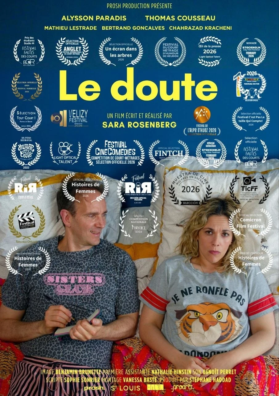 Affiche du film Le Doute, écrit et réalisé par Sara Rosenberg, avec ses sélections en festival
